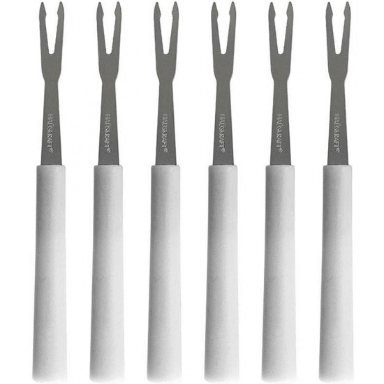 Jogo 6 Garfos 13,5cm Para Petisco Branco